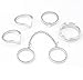 Produktbild cdet 6pcs/lot Ring Retro Leaf Muster Gelenk Knuckle Mid Ring-Set Lady Girl Jewelry Accessories silber