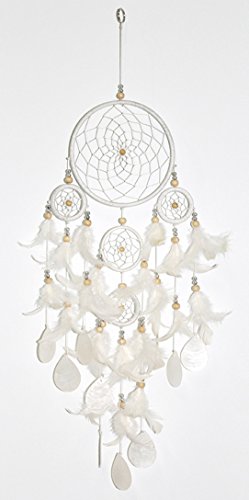 Dreamcatcher Muscheln weiß Durchmesser 14 cm Fensterhänger Traumfänger