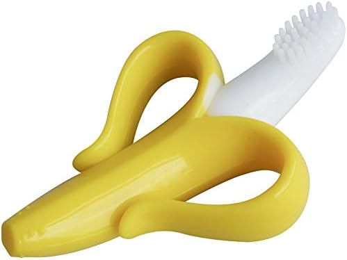 Soft Banana Shaped Baby Teether toothbrush (yellow/white)