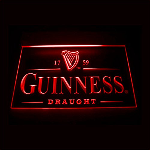 LEDHouse Guinness LED El Acrílico Signo Iluminación El Bar Los Personajes De La Publicidad De Neón De Colour Rojo De Escudo