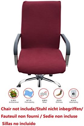 Modern Minimalism Chair Cover Chair Protector Removable Washable for Office Computer Universal Chair Armrest Chair Swivel Chair,1 PCS(XS,Red Wine)