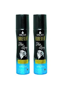 Oscar Forever Hair Spray - Strong Hold, Styling with Nourishment for men & women with 135 ml, pack of 2