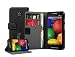 Produktbild Membrane - Schwarz Brieftasche Klapptasche Hülle Motorola Moto E (XT1021, XT1022, XT1025 Moto E Dual SIM) - Wallet Case Cover Schutzhülle + 2 Displayschutzfolie