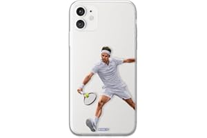 MYCASEFC Cover calcio Roger Federer iPhone 13 in silicone. Custodia da calcio per smartphone stampata in Francia in TPU