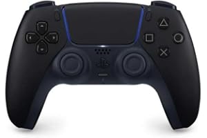 Sony, Manette PlayStation 5 Officielle DualSense, Sans Fil, avec Retour Haptique & Gâchettes Adaptatives, Micro Intégré, Batterie Rechargeable, Compatible PS5/PC, Couleur : Midnight Black
