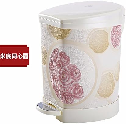 Home Retro Leather Pedal-Type Slow Lowering Trash 4 23.5*25*34Cm