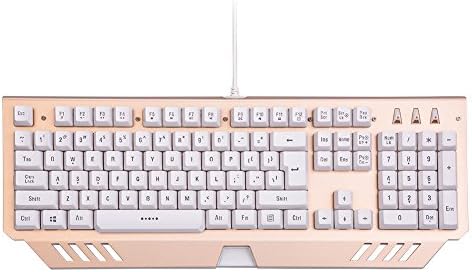 WM Emulational Mechanical 7-Color Adjustable USB Wired Metal Panel Backlit Gaming Keyboard K200W