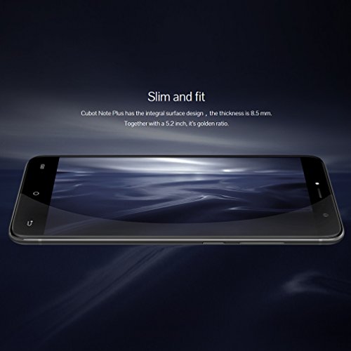 CUBOT NOTE plus Smartphone 5,2 Pollici FHD Schermo 4G Smartphone, Android 7.0 Quad-core 1,5GHz, 3GB RAM 32GB ROM, Fotocamera Posteriore 16.0MP Frontale 16.0MP, Dual Sim, Cellulare Ultra Sottile Ultra Leggero Design (Nero)