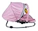 FoxHunter New Baby Infant Child Bungee Bouncer Rocker Recline chair With Hood and Toys Bar Pink 38cm X 34cm X 78CM