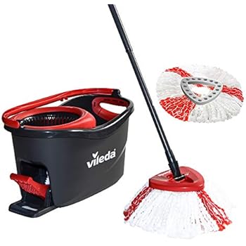 Vileda UltraMax Secchio Con Strizzatore Rimovibile Per Mocio Piatto, Mani Asciutte, Pulizia Profonda