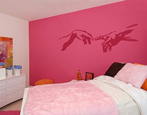 Wandtattoo No.UL563 Schöpfung Adams II michelangelo schöpfung adam akt hände, Farbe:Schwarz;Größe:45cm x 183cm - 2