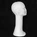 Foam Model Head, FEITONG Mannequin Female Foam Long Neck Head Model Hair Hat Wig Glasses Stand Display (1Pc, white)