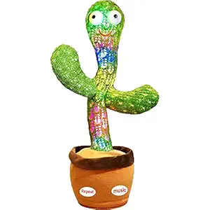 Neerja Talking Cactus Toy,Dancing Toy, Singing Toy,Wriggle, Singing, Recording, Repeat What You Say Funny Educational Toy Best Buddy for Kids. (Cactus Toy)