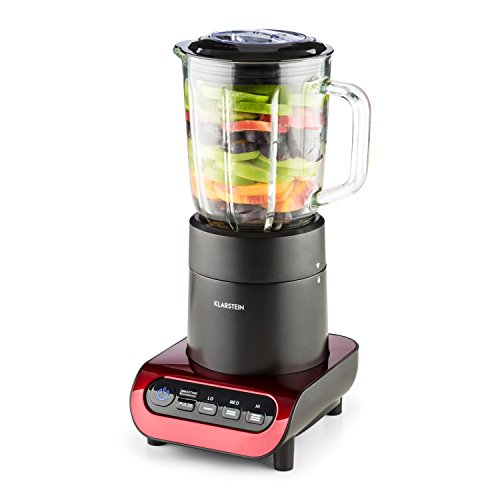 Klarstein • Lambada • Standmixer • Küchenmixer • Hochleistungsmixer • Smoothie Maker • Power Blender • 650 Watt • 1,5 Liter Fassungsvermögen • Glasbehälter • vier Edelstahlklingen • 3 Geschwindigkeitsstufen • Puls-Funktion • geschmacksneutral • rot - 5