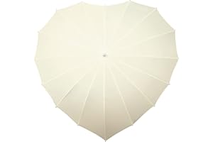 Impliva Herz Regenschirm mit UV-Schutz - gebrochenes Weiß