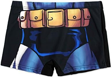 Boys Official Licensed Batman Costume Print Swim Shorts Age 8-9 Years