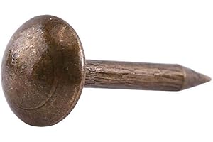 HILITAND 100 piezas de clavos de tapicería Vintage, etiqueta de metal de bronce, muebles, sofá, puerta de zapatos, tachuela decorativa, pasadores y tachuelas(6 * 14 mm)