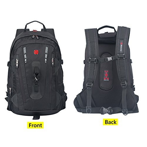 Wasserabweisender Laptoprucksack Gro  er Tagesrucksack f  r Freizeit  Alltag  Outdoor  Reisen  Schule  Arbeit BB4329MBK 