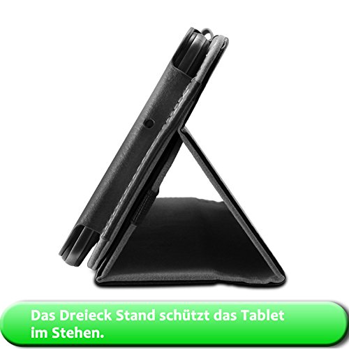 Infiland Samsung Galaxy Tab A 7.0 Hülle Case -Slim Fit Folio PU-lederne dünne Kunstleder Schutzhülle Cover Tasche für Samsung Galaxy Tab A 7.0 17,8 cm SM-T280 (7 Zoll)Tablet-PC(Schwarz) - 7