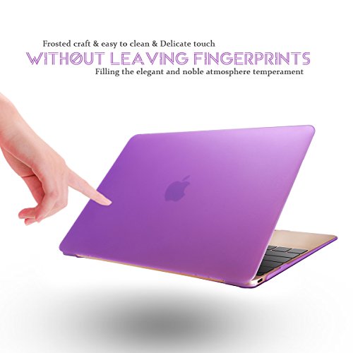 Elegantes und leichtes Cover Ultra Dünn Schutz Hülle Case Cover Schutzabdeckung Hardcase Notebook Hülle Hartschale Etui für Apple Macbook Air 13.3 Zoll(Modellnummer:A1369/A1466/760) in lila - 3