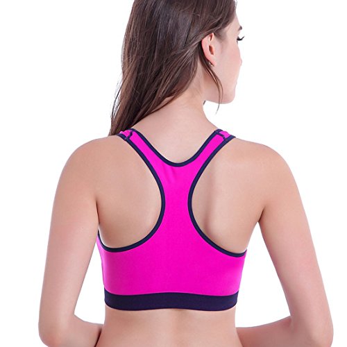 Jewelry_Awesome Womens Strech Duenn Ohne Buegel Push up Yoga Sports BH Bra Top Set Fuer Fitnesstraining Polsterung 6/5er pack - 3