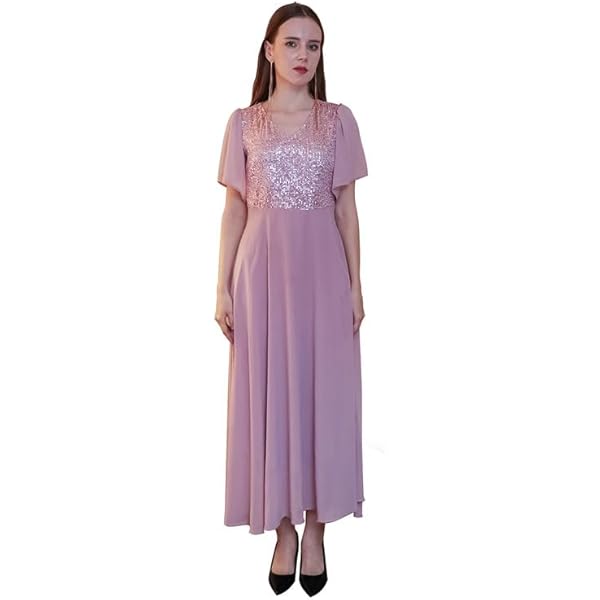 Buy Zink London Women's Pink Lace Lace Insert Maxi Dress at Amazon.in