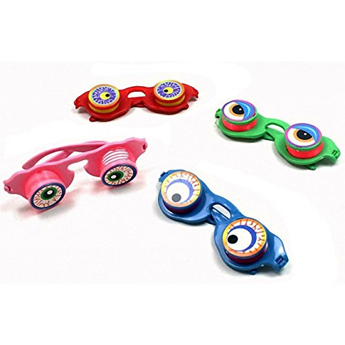4x Kinder Brille mit Wackelaugen Mitgebsel Tombola Party Scherzbrille