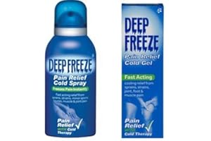 THE MENTHOLATUM Set of 2 - Deep Freeze Pain Relief Cold (Spray + Gel ) - SOOTHING PAIN RELIEF - Fast acting relief from sprains, strains, minor sports injuries, muscle and joint pain ( spray 150ml + Gel 35g )