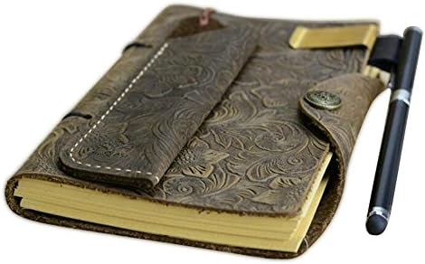 Vintage Genuine Leather Traveler Notebook Private Custom Diary Retro Journal Engraving Any Text You Want On The Notebook