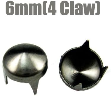 Anagela Kerry 5000 x Round Cone DIY Studs Rivet Nailhead Spots Rock Punk Spike 6mm Black 6mm Black