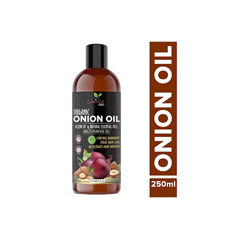 Luxura Sciences 250 ML Onion Hair Oil with 14 Essential Oils, Multi