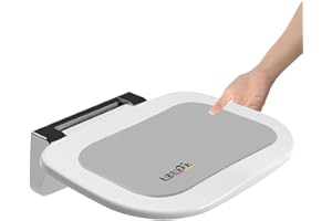 ‎HEUFFE Duschsitz Wandmontage Duschklappsitz Klappsitz Dusche bis 200kg Badestuhl Duschhocker-Badhocker Klappbar Hocker Duschstuhl für Senioren Kinder Weiß