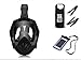 Produktbild Forsea (Schwarz) (S) Faltbare Atemschlauch Full Face Schnorchel-Maske 180 ° Panoramablick Anti-Fog und Anti-Leck mit verstellbaren Kopfriemen Erwachsene Kids Arc Diving Mask + Handytasche + (Schwarz) 10L Wasserdichte Tasche