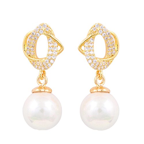 Preisvergleich Produktbild Mikro Pflastern CZ-Ohrringe,White-M