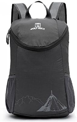 ZC&amp;J Outdoor men and women common backpack, ultra-thin, portable, foldable, multi-functional, riding, camping backpack,black,20L