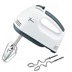 RIYANS ENTERPRICE Electronic 7 Speed Electronic Beater | Electric Hand Mixer and Blenders with Chrome Hook and Stainless Steel Attachments Speed Setting - Beater for Cake Egg Bakery