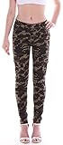 chaqueta camuflaje mujer zara  Style-Station24 - Pantalones Vaqueros para Mujer, diseño de Camuflaje, Corte Alto, Color Caqui Caqui 38