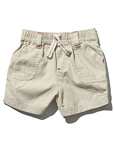 M&Co Baby Boy Cotton Summer Elasticated Waist Comfort Canvas Shorts Stone 12/18 Mnth