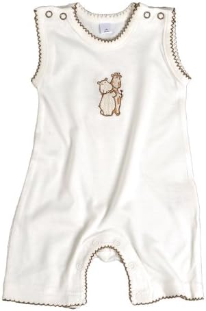 Valentin et Marguerite - Organic Bamboo viscose sleeveless All in One shorty (0-1m)