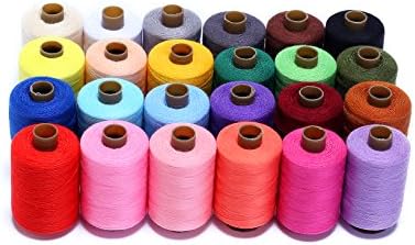 Hamhsin Sewing Thread Assortment Coil 24 Colors 1000 Yards Each Polyester Thread Sewing Kit All Purpose for Hand and Machine Sewing