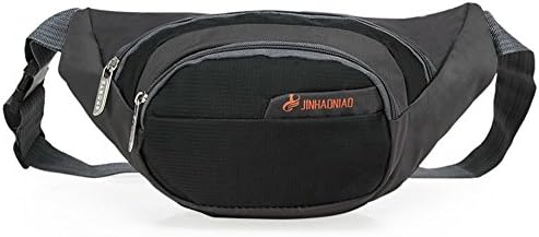 OpetHome Outdoor Sports Multi-purpose Dumpling Shaped Waist Fanny Pack with 44" Waist Size Black