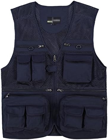 Sentao Men's Outdoor Casual Quick-Drying Extra Pockets Fishing Fish Vest Photography Vest