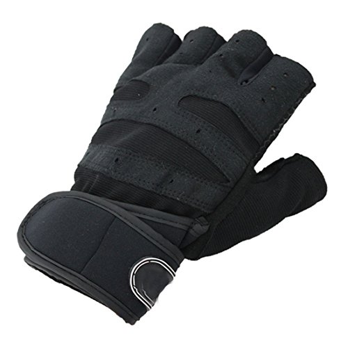 Gym Bodybuilding Trainings Sport Fitness Gewichtheber Handschuhe schwarz M - 2