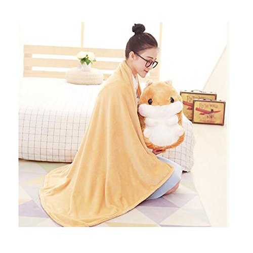 Cute Hamster Halt Kissen Decke, gepolsterte Coral Samt Decke hellbraun - 2