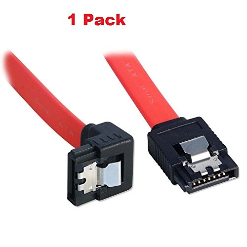 'Bipra Disque dur SATA III (SATA 3) Câble de verrouillage Rouge avec loquet droit à angle droit 90 ° | compatible jusqu'à S-ATA/600 | Serial ATA (40 cm)