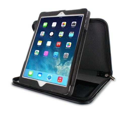 rooCASE Apple iPad Air Executive Portfolio Leather Case Cover – Black (with Pen Stylus) - 6