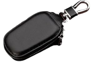 KF-Premium Car Key Holder Case Leather Chain Wallet Bag Cover Fobs Apply To All Cars Case, Mini Organizer Smart Protection PU key bag Auto Remote Keyring