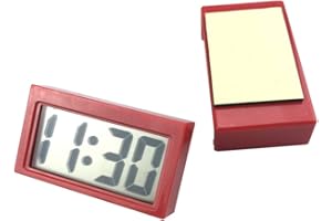 iSpchen Autouhr Selbstklebend Uhr Auto Elektronische Digitaluhr Fahrzeug Mini Digital Uhr Klebeuhr Auto Armaturenbrett Uhr LCD-Digitalanzeige Auto Innenraum Zubehör