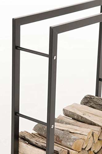 CLP Metall Kaminholzregal / Kaminholzständer KERI, Metall matt schwarz, bis zu 8 Größen wählbar 25 x 100 x 150 cm - 5