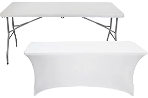 7H SEVEN HOUSE Table pliante 150 cm blanche + housse de restauration 7house